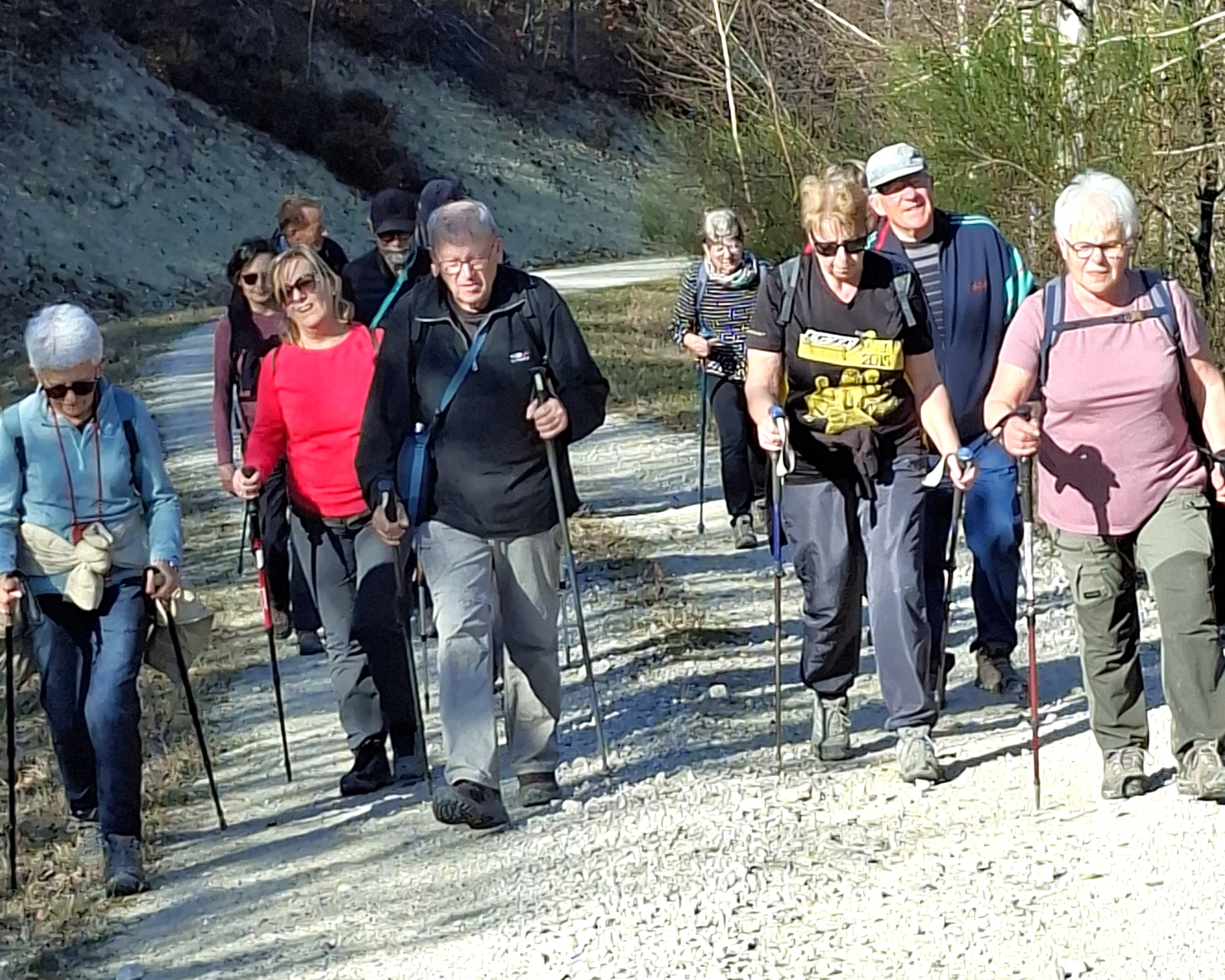 c'est parti pour 12.5km avec un soleil printanier